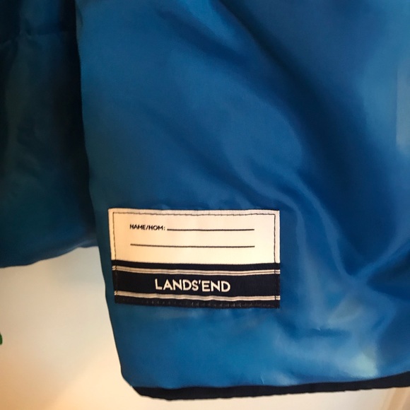 Men’s Lands’End Size XL Blue &Green Hooded Jacket. - Picture 4 of 8